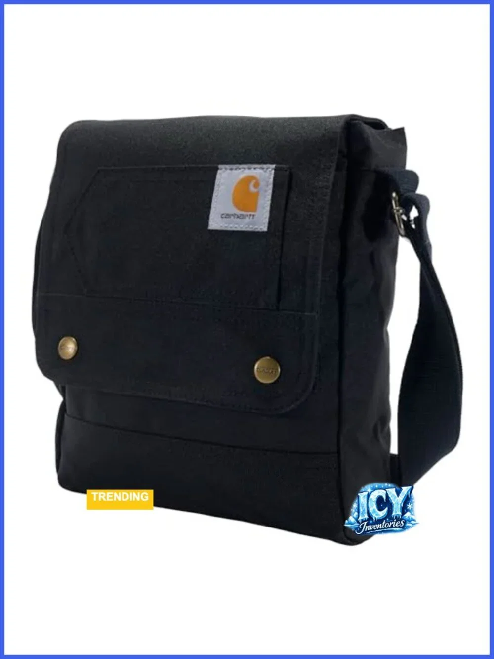 Carhartt Crossbody Snap Bag Durable Adjustable Shoulder Bag with Laptop Sleeve
